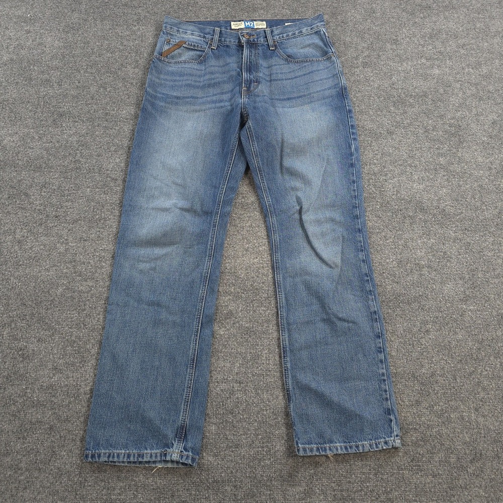 Ariat Jeans Mens 32x32 Blue Denim M2 Legacy Relaxed Boot Cut Western Cowboy